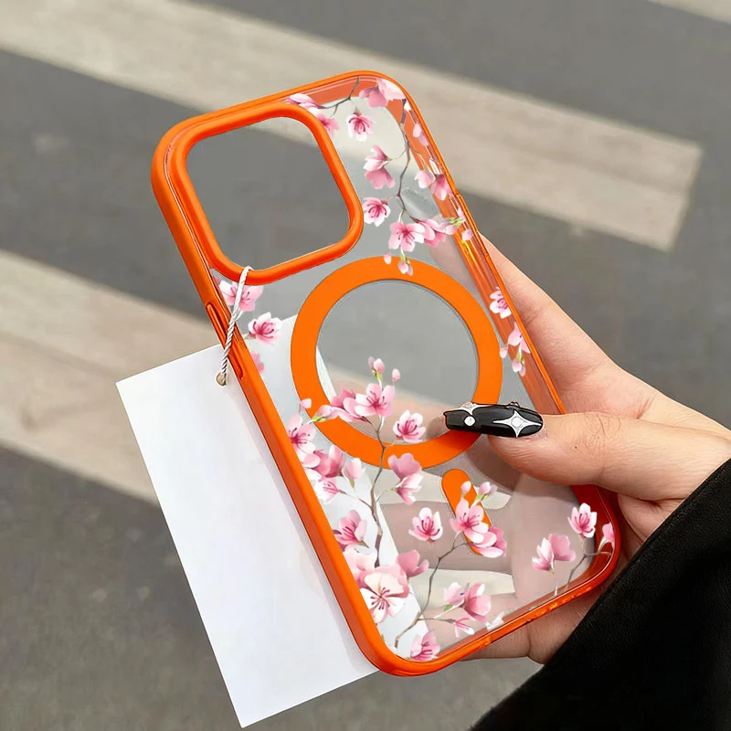 Funda Magnética Floral Elegante para iPhone