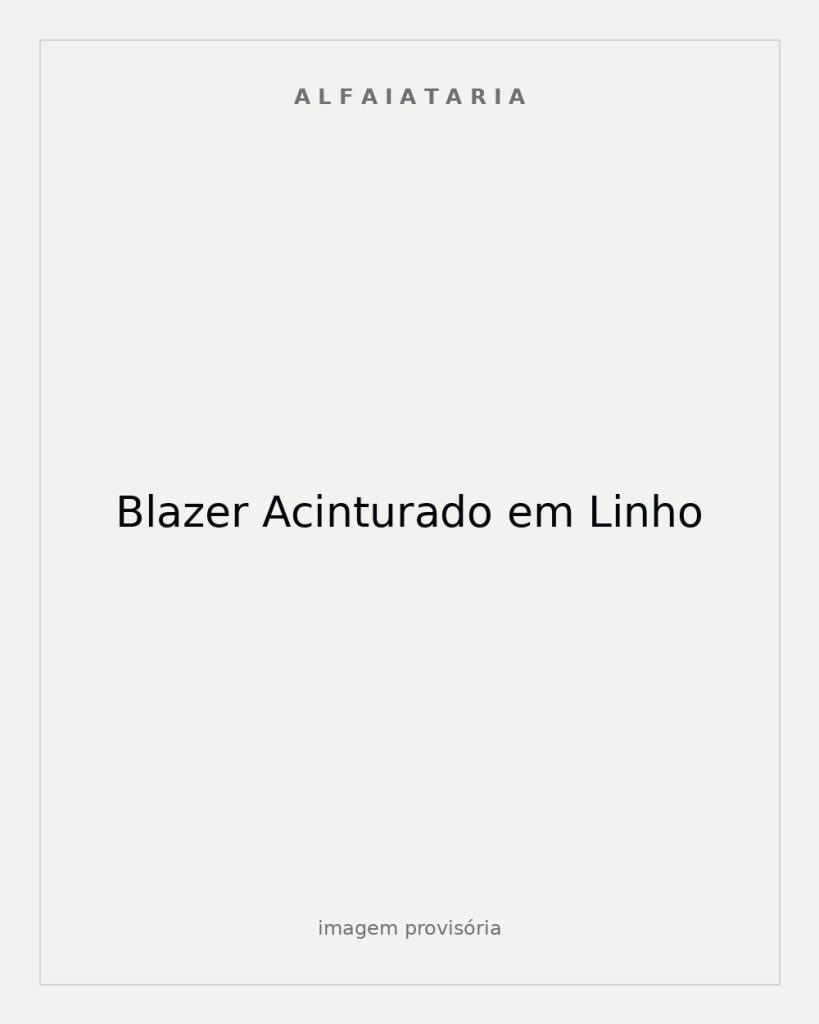 Blazer Acinturado em Linho