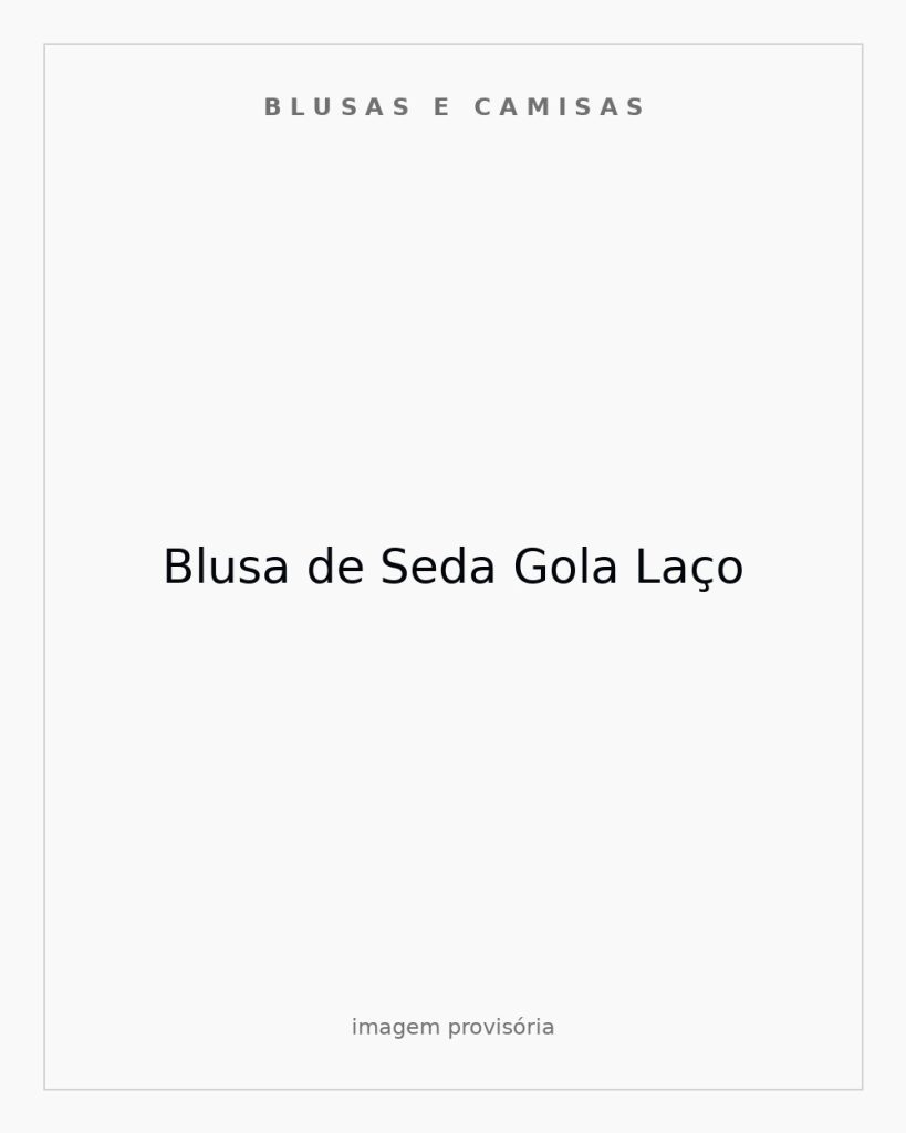 Blusa de Seda Gola Laço