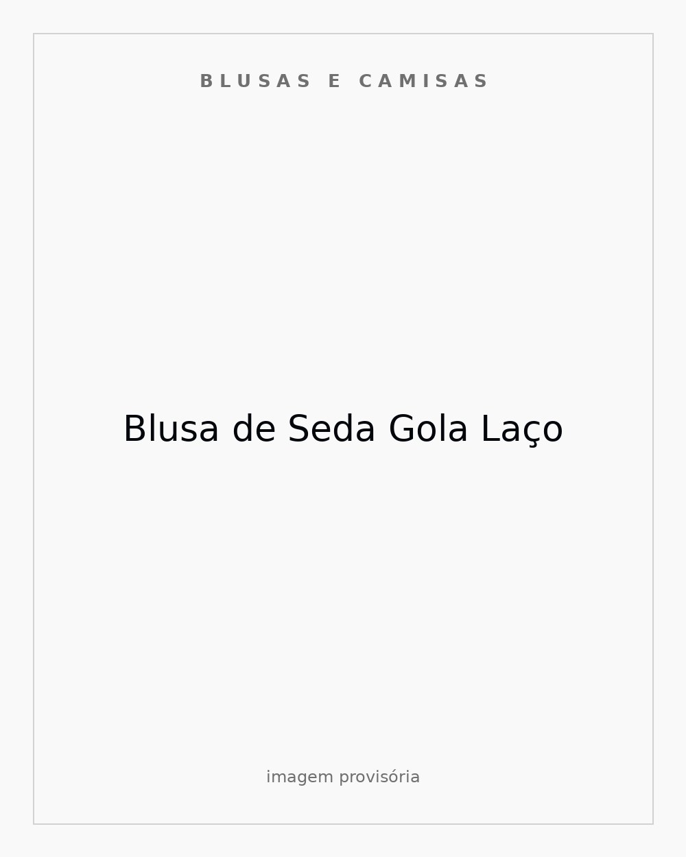 Blusa de Seda Gola Laço