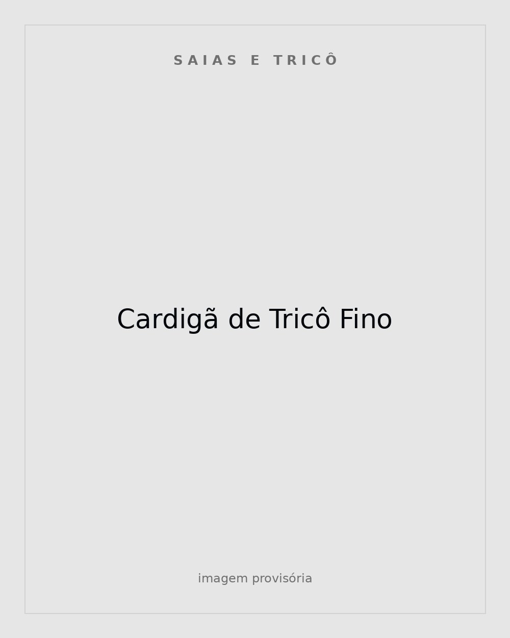Cardigã de Tricô Fino