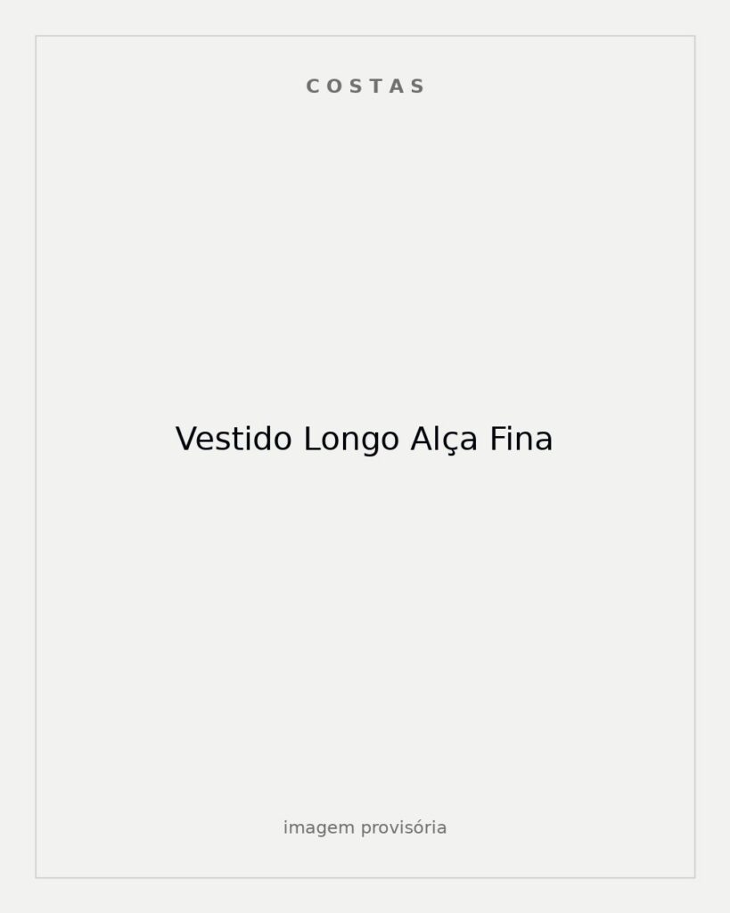 Vestido Longo Alça Fina
